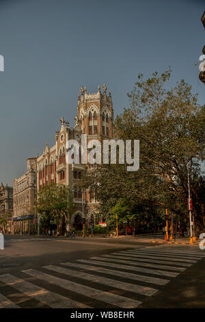 J b petit Gebäude der Bibliothek, Dr. N. Road Mumbai, Maharashtra, Indien, Asien Stockfoto