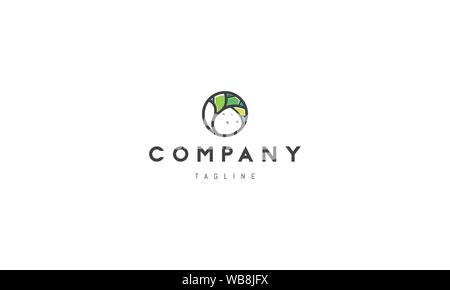 Vektor logo mit ein abstraktes Bild von einem Baum in der Mitte des Kreises. Stock Vektor