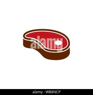 Steak ähnliche Symbole auf dem Hintergrund für Grafik- und Webdesign. Einfache Abbildung. Internet Konzept Symbol für Website Taste oder mobile App Stock Vektor