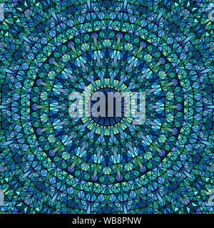 Geometrische Mosaik mandala Hintergrund Design - bunte hypnotischen Rundschreiben Vector Illustration aus Dreieck Fliesen Stock Vektor
