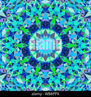 Polygonale bunte radial Mosaik Muster mandala Hintergrund Design - Rundschreiben psychedelischen abstrakte hypnotischen Vector Illustration Stock Vektor