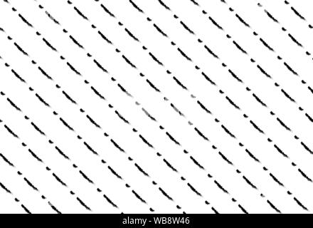 Schwarz und Weiß nahtlose dash Linien Holzkohle Textur Hintergrund Vektorgrafik für Design verwenden - minimale Grafik wallpaper oder web Hintergrund. Stock Vektor
