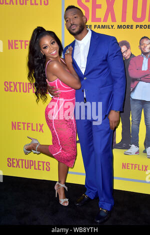 Bresha Webb und Marlon Wayans Premiere der "extuplets'at Arclight Hollywood an August 7, 2019, in Los Angeles, Kalifornien Stockfoto