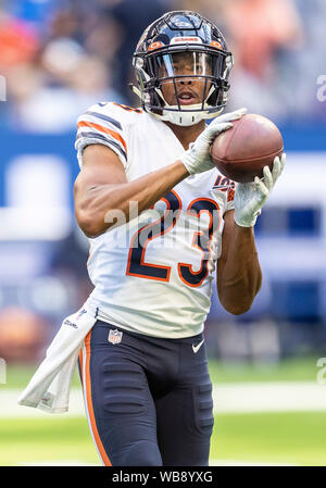 24. August 2019: Chicago Bears cornerback Kyle Fuller (23) Während der NFL Football preseason Spiel zwischen den Chicago Bears und die Indianapolis Colts im Lucas Oil Stadium in Indianapolis, Indiana. Chicago besiegt Indianapolis 27-17. Johann Mersits/CSM. Stockfoto