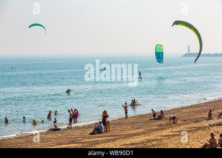 2019 Nationale Freestyle Kitesurf Meisterschaften in Ramsgate Stockfoto