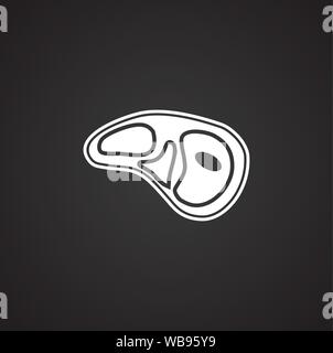 Steak ähnliche Symbole auf dem Hintergrund für Grafik- und Webdesign. Einfache Abbildung. Internet Konzept Symbol für Website Taste oder mobile App Stock Vektor