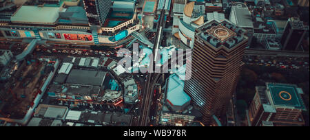 MBK Skywalk Blick von oben in Bangkok, Thailand Stockfoto
