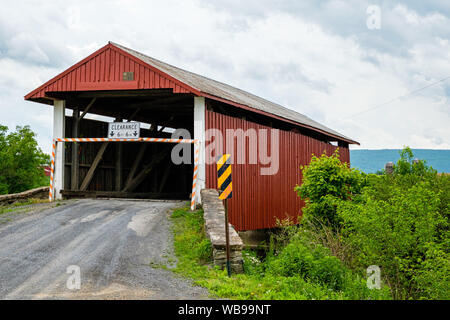 Hayes Covered Bridge, Hoover Road, West Buffalo Township, Pennsylvania Stockfoto