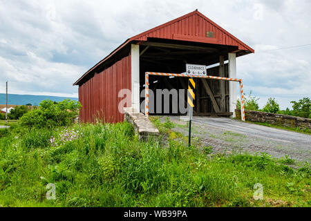 Hayes Covered Bridge, Hoover Road, West Buffalo Township, Pennsylvania Stockfoto