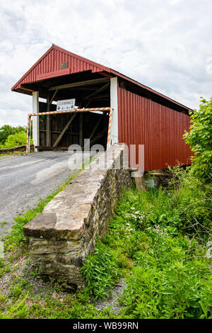 Hayes Covered Bridge, Hoover Road, West Buffalo Township, Pennsylvania Stockfoto