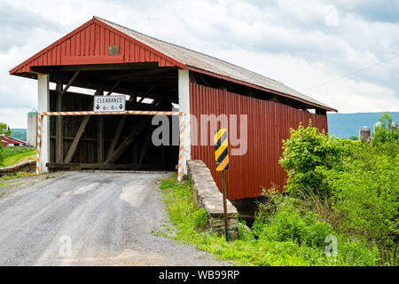 Hayes Covered Bridge, Hoover Road, West Buffalo Township, Pennsylvania Stockfoto