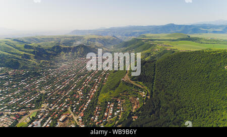 Goris Stadt Armavir Region, Armenien. Blick vom Hügel Stockfoto