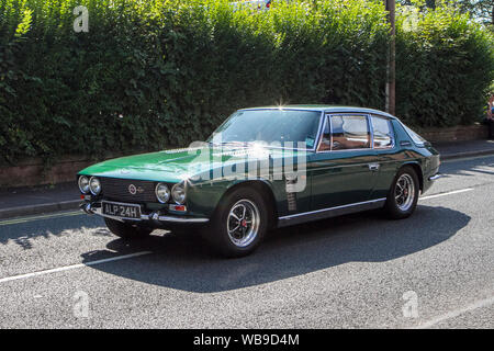 1969 grüne Jensen an der Ormskirk Motorfest in Lancashire, Großbritannien Stockfoto