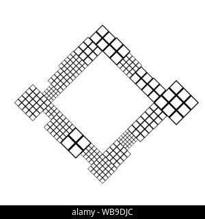 Minimaler diagonal square Abzeichen Vorlage - geometrische abstrakte Moderne Vector Illustration Stock Vektor