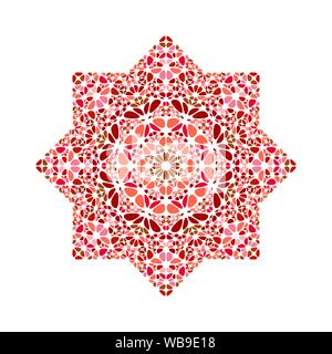 Abstrakt floral Mosaik ornament star Polygon - bunte Vektor element Stock Vektor