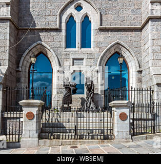 Aberdeen Fishing Industrie Denkmal an der Aberdeen Maritime Museum von Schottland in der shiprow Aberdeen Schottland Großbritannien Stockfoto