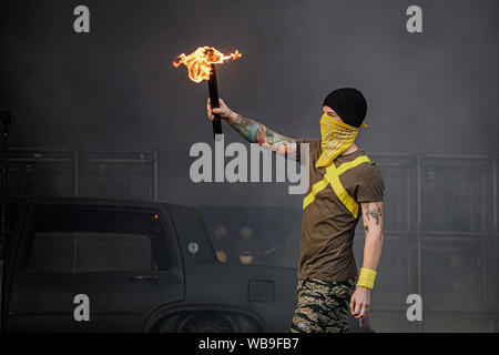 21 Piloten führen Sie live auf der Bühne bei Leeds Festival, UK, 25 August, 2019. Stockfoto