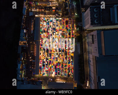 Rotfai Markt Blick von oben, in Bangkok, Thailand Stockfoto