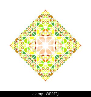Florale Mosaik Verzierung quadratische Form-abstrakten geometrischen Ornamenten Vektor element Stock Vektor