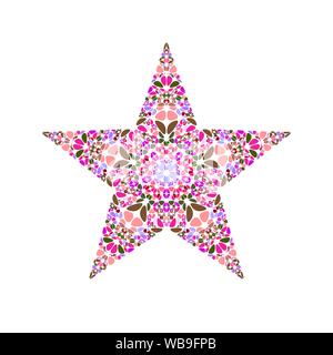 Isolierte Edelstein Schmuck star Polygon - bunte fünfeckiger Vektor element Stock Vektor
