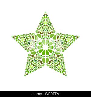 Abstrakte isoliert geometrische Stein ornament Star Logo Vorlage - Fünfeckiger bunte vektor design Element Stock Vektor