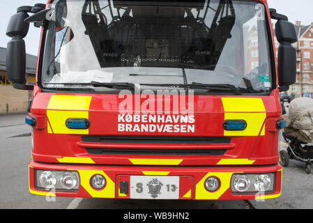 Københavns Brandvaesen Lkw von vorn gesehen Stockfoto