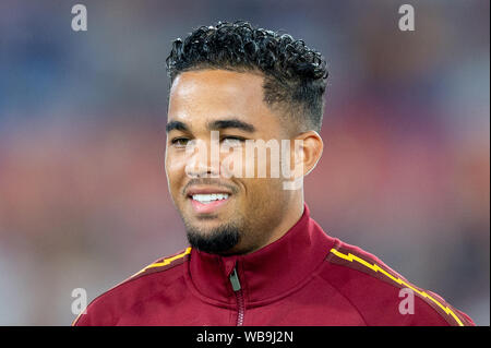 Rom, Italien. 25 Aug, 2019. Justin Kluivert von AS Rom in der Serie A Match zwischen Roma und Genua im Stadio Olimpico, Rom, Italien Am 25. August 2019. Foto von Giuseppe Maffia. Credit: UK Sport Pics Ltd/Alamy leben Nachrichten Stockfoto