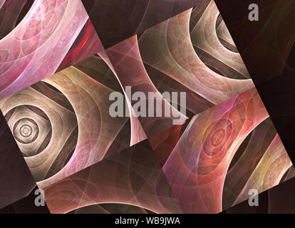 Abstrakte Farbe dynamische Hintergrund mit Lichteffekt. Fraktale Spirale. Fraktal Kunst Stockfoto