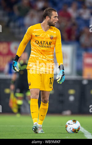 Rom, Italien. 25 Aug, 2019. Pau Lopez von der AS Roma während der Serie ein Match zwischen Roma und Genua im Stadio Olimpico, Rom, Italien Am 25. August 2019. Foto von Giuseppe Maffia. Credit: UK Sport Pics Ltd/Alamy leben Nachrichten Stockfoto