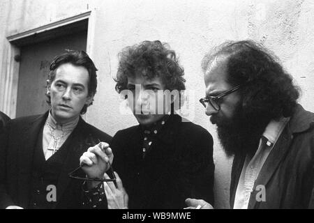 Bob Dylan, Michael McClure, Allen Ginsberg, San Francisco, 1965. Stockfoto