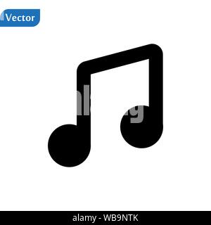 Symbol Musiknote in trendigen Flat Style auf Hintergrund isoliert. Musik Hinweis Seite Symbol Symbol für Ihre Web site Design Symbol Musiknote logo, App, UI. Musik Stock Vektor
