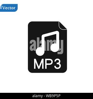 Mp3-Datei auf das Symbol. Logo-element Abbildung. mp3-Datei design. farbige Sammlung. mp3-Datei. Kann im Web und Mobile verwendet werden. Stock Vektor