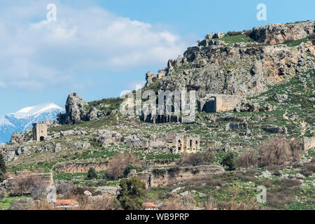 Silyon Ruinen der antiken Stadt in der Provinz Antalya in der Türkei. Stockfoto