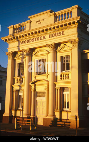 Woodstock Haus, 1915 erbaut, Ziegel, Classic Revival Stil. Maryborough, Queensland, Australien Stockfoto