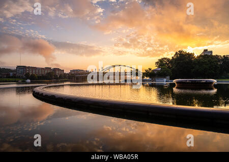 Sunrise Reflexionen von Pittsburgh Stockfoto