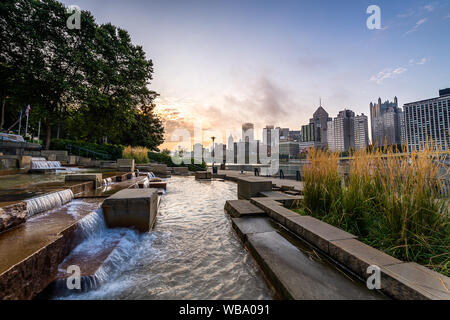 Sonnenaufgang von der Allegheny Landung Stockfoto