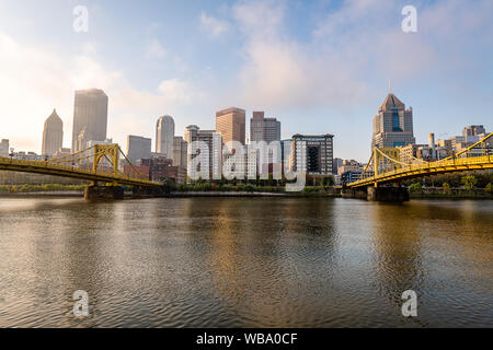 Sonnenaufgang von der Allegheny Landung Stockfoto