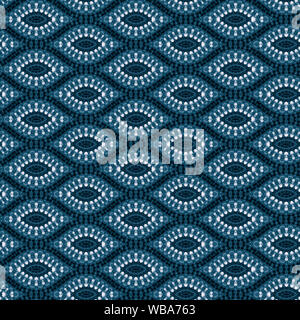 Interessanten Formen und Farben schaffen ein symmetrisches Design Pattern, die nahtlos zur Verwendung als Textil- oder Gewebe oder ein Wallpaper Hintergrund gefliest werden kann Stockfoto