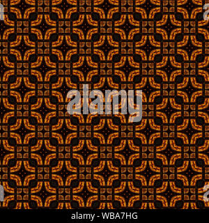 Interessanten Formen und Farben schaffen ein symmetrisches Design Pattern, die nahtlos zur Verwendung als Textil- oder Gewebe oder ein Wallpaper Hintergrund gefliest werden kann Stockfoto