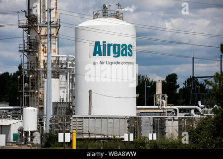 Ein logo Zeichen außerhalb einer Anlage durch Airgas in Canton, Ohio besetzten am 10 August, 2019. Stockfoto