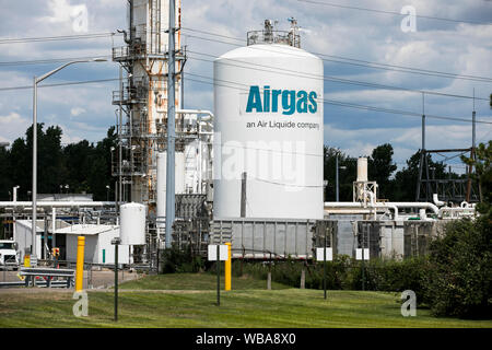 Ein logo Zeichen außerhalb einer Anlage durch Airgas in Canton, Ohio besetzten am 10 August, 2019. Stockfoto