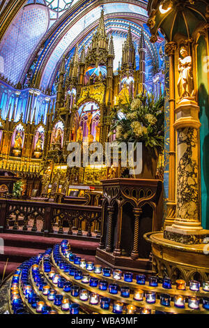 Die Kathedrale Notre Dame in Montreal in Kanada Stockfoto