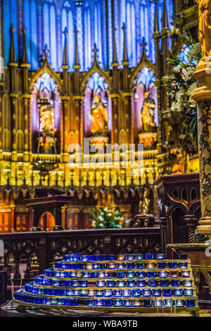 Die Kathedrale Notre Dame in Montreal in Kanada Stockfoto