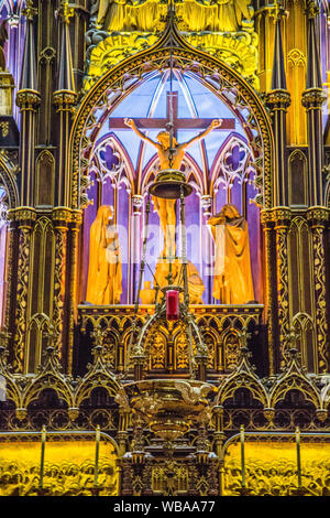 Die Kathedrale Notre Dame in Montreal in Kanada Stockfoto