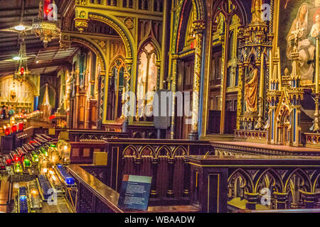 Die Kathedrale Notre Dame in Montreal in Kanada Stockfoto