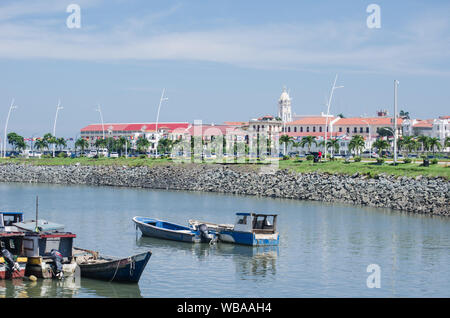 Casco Viejo Panama vom Meeresfrüchte-Markt am Eingang von Coastal Trip III Stockfoto