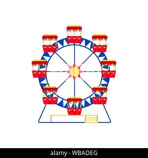 Riesenrad Attraktion Stock Vektor