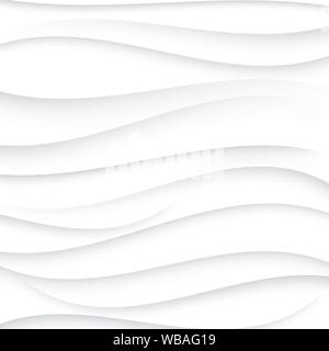 Grau Wellenlinien auf weißem Hintergrund. Abstract vector Hintergrund. EPS 10. Stock Vektor