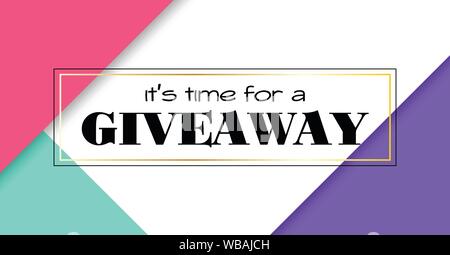 Zeit für die Verlosung. Vektor Banner. Facebook Größe Stock Vektor