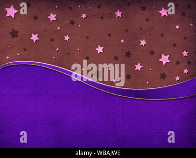 Illustration der abstrakten vintage Hintergrund mit Sternen. Stockfoto